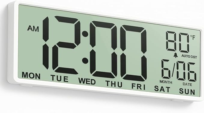 JALL 14.5" Large Digital Wall Clock Battery Operated by JALL