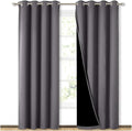 NICETOWN Grey Full Shade Curtain Panels, Pair of Energy Smart & Noise Blocking by NICETOWN