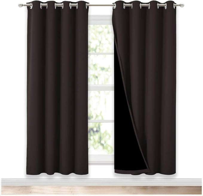 NICETOWN 100% Blackout Window Curtain Panels, Full Light Blocking Drapes by NICETOWN