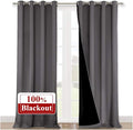 NICETOWN 100% Blackout Blinds, 52 inches x 102 inches, Laundry Room Decor by NICETOWN