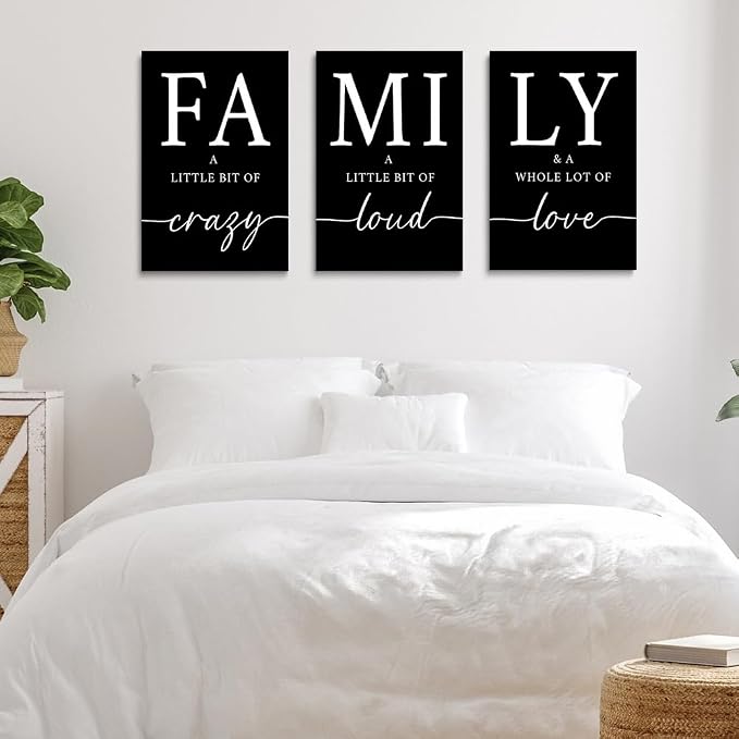GUBIYU Black Home Family Wall Art - Image 5