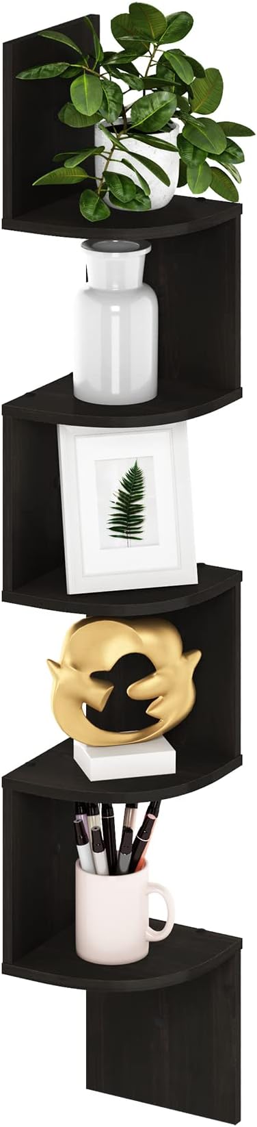 Furinno Rossi 5-Tier Floating Corner Shelf - Image 3