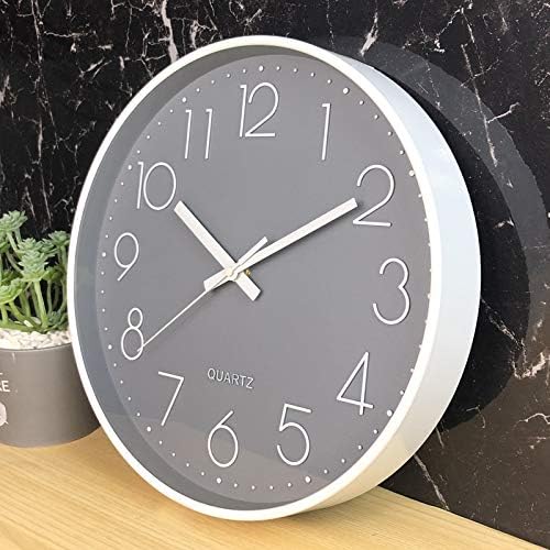 JUSTUP 12in Non-Ticking Wall Clock, Silent Battery Operated Wall Clock - Image 6