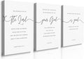 GUBIYU Christian Canvas Wall Art Set of 3, The Lord Your God is Good Wall Art by GUBIYU