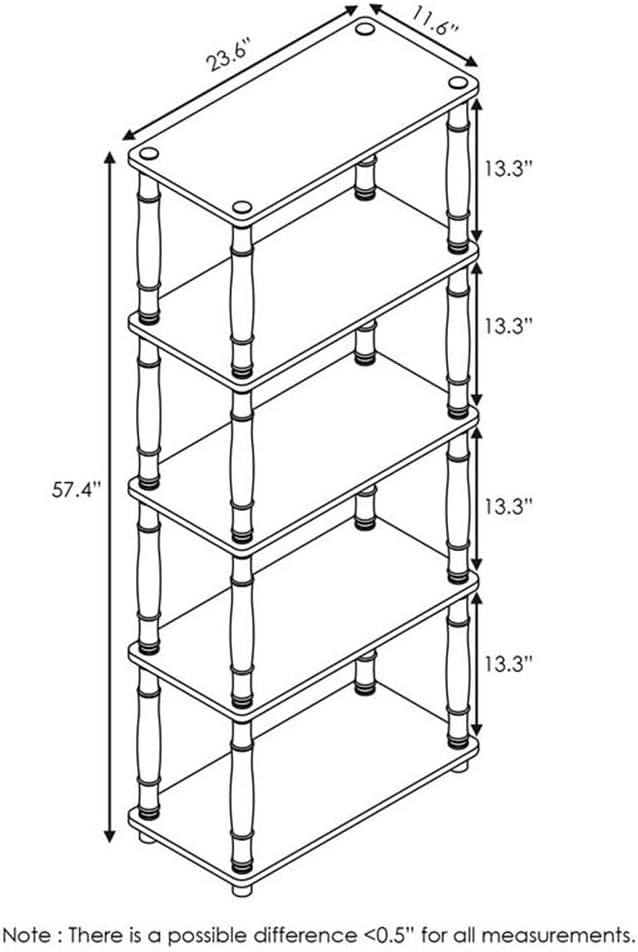 Furinno Turn-N-Tube 5-Tier Multipurpose Shelf / Display Rack / Storage Shelf / - Image 2
