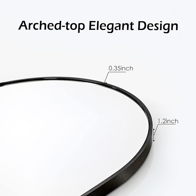 HARRITPURE Wall Mounted Mirror Arch Mirror - Image 4
