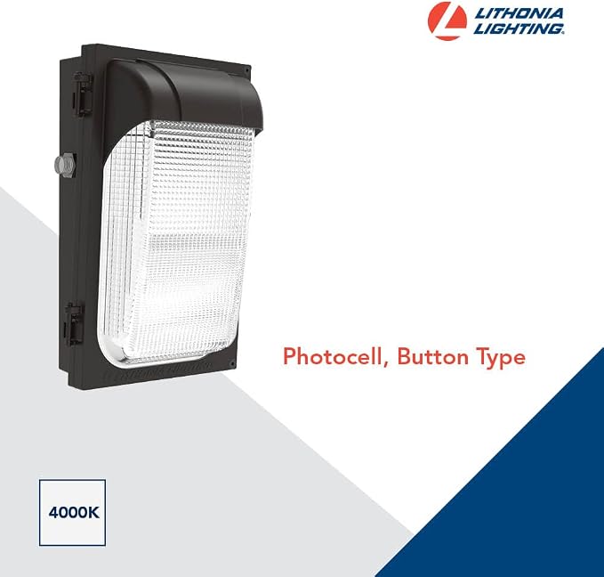 Lithonia Lighting 7.5" Mini LED Wall Pack Outdoor Light Fixture, Building Wall - Image 3