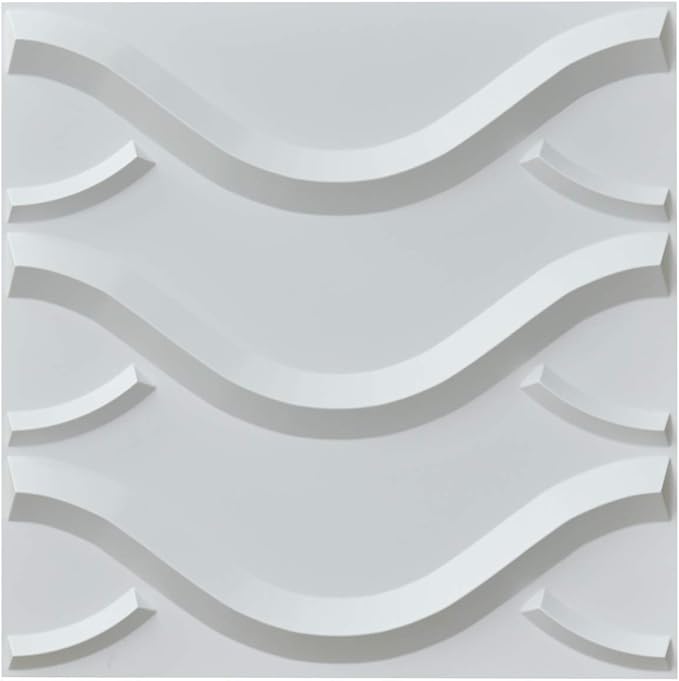 Art3d 19.7" x 19.7" Wall Panel Wave by Art3d