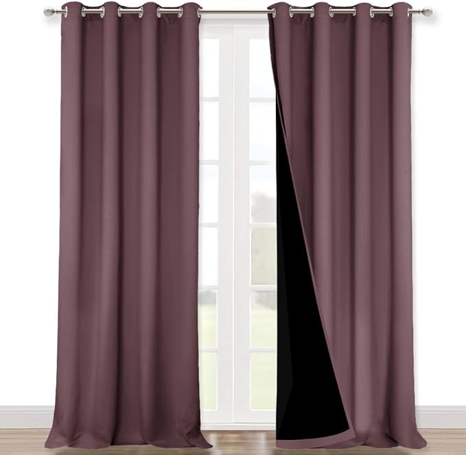NICETOWN 100% Blackout Blinds, Dry Rose, Laundry Room Decor Window Treatment by NICETOWN