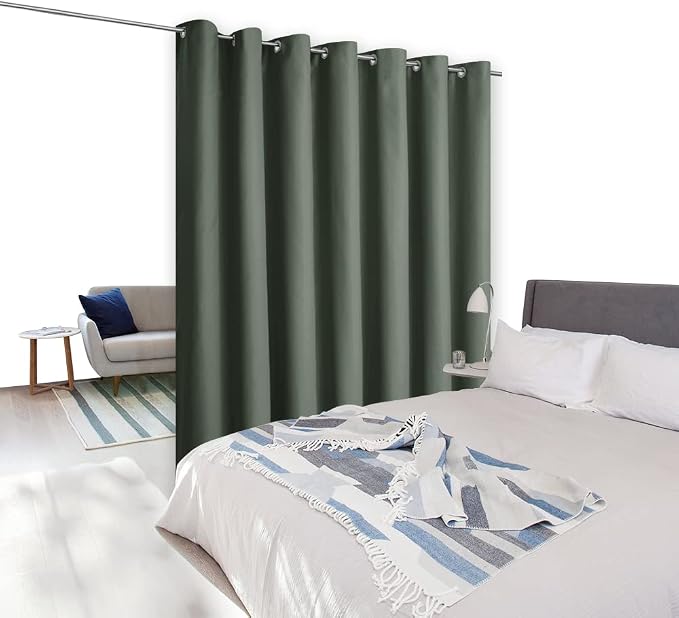 NICETOWN Loft Noise Blocking Room Divider Curtain Screen Partitions, Basement - Image 9