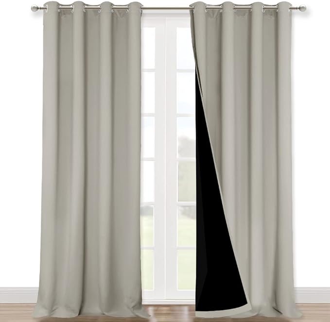 NICETOWN Natural 100% Blackout Curtains by NICETOWN