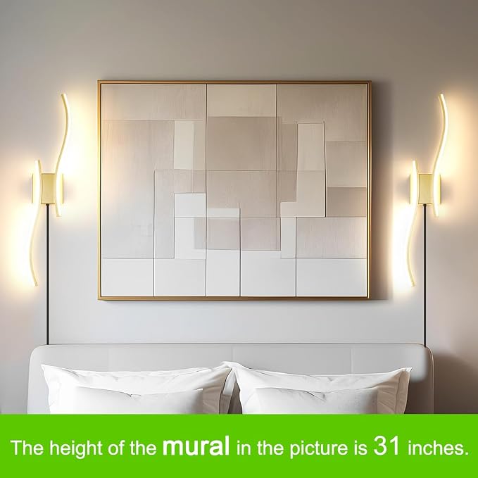 Daunton Modern Plug in Wall Sconce Set of 2, 3CCT Adjustable & Memory Function - Image 2
