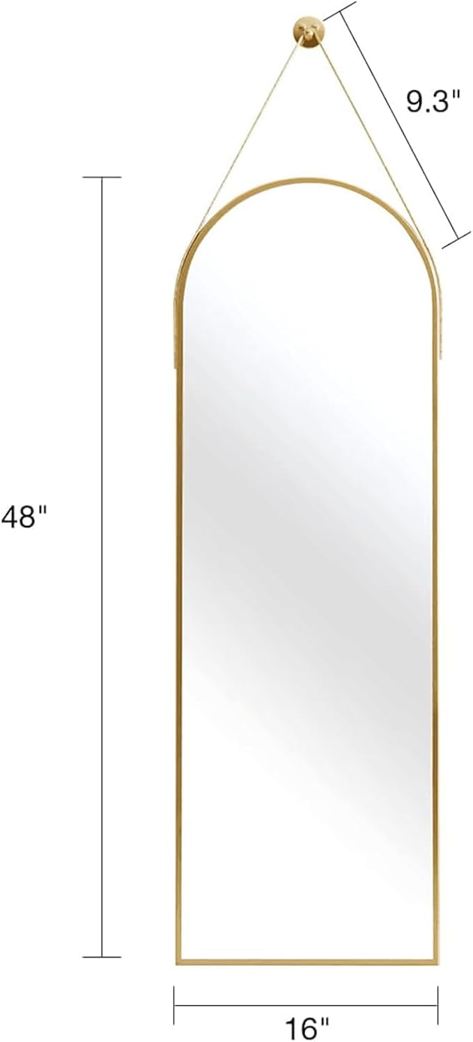 Full Length Mirror, Arched Wall Mounted Mirror, Wall Mirrors Full Length - Image 4