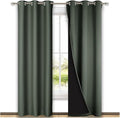 NICETOWN Dark Mallard Blackout Curtains 84 inches Long, Full Light Blocking by NICETOWN
