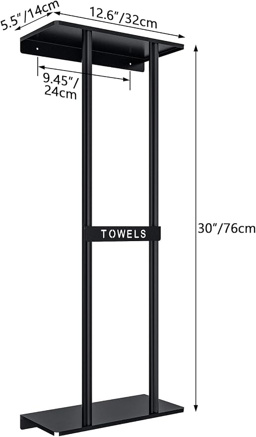 STWWO Towel Racks for Bathroom, Bathroom Towel Storage Wall Mounted 30 inch - Image 3