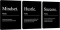 Large Motivational Office Wall Decor Mindset Canvas Wall Art Hustle Posters by Kuiluuye