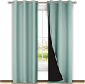 NICETOWN Aqua Blue Blackout Curtains 80 inches Long, Full Light Blocking Drapes by NICETOWN