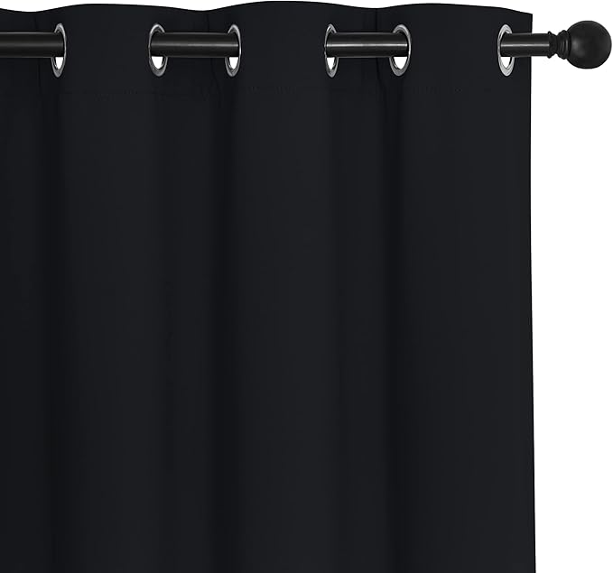 NICETOWN Black Blackout Curtain 78 inches Long - Image 3
