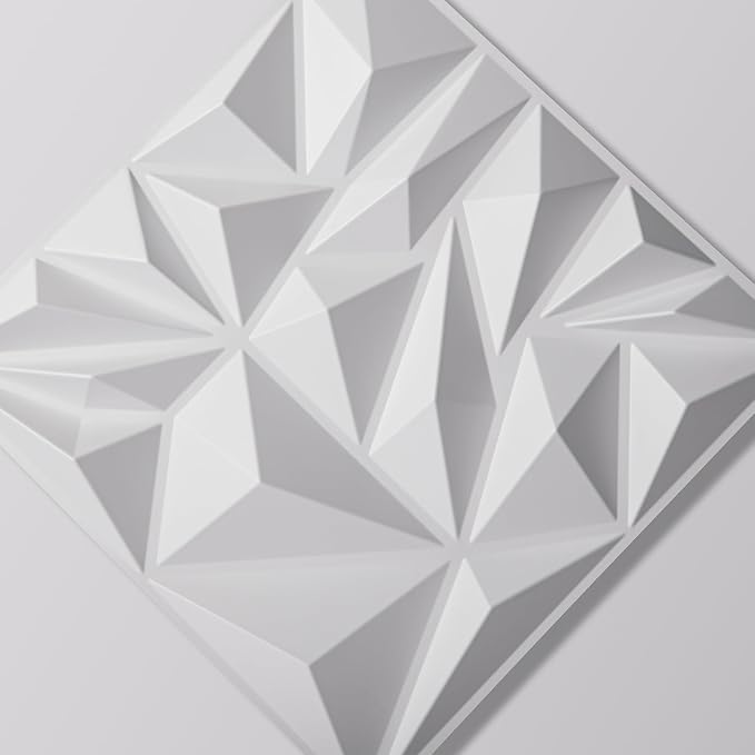 Art3d 33-Pack 3D Wall Panels for Interior Wall Decor, Modern Diamond Textured - Image 9