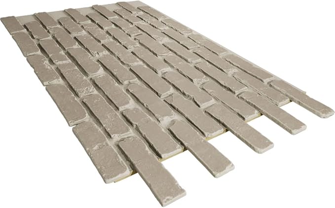 EverStone Aged Brick Faux Brick Panel, 46 7/8"W x 27"H x 1 1/4"D, Antique Pearl - Image 6