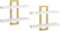 HOOBRO Floating Shelves, 15 Inch Wall Shelf Set of 2, Wall Mounted Storage by HOOBRO