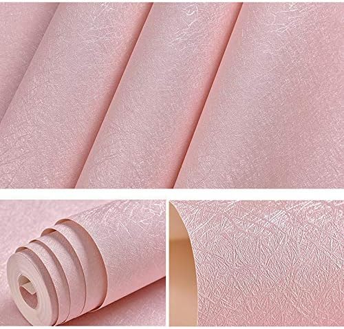 Cohoo Home Silk Pink Wallpaper Peel and Stick Contact Paper Pink Textured Silk - Image 3