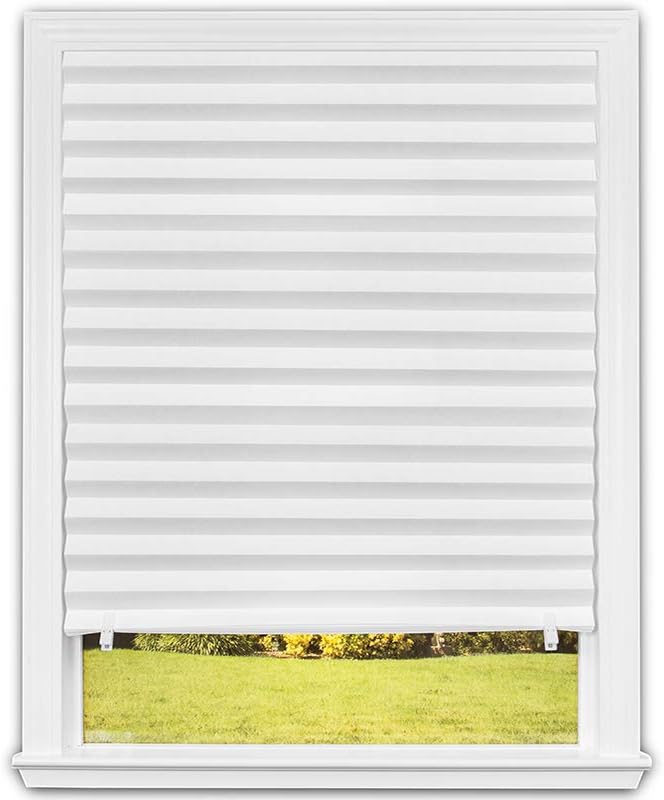 Redi Shade No Tools Original Light Filtering Pleated Paper Shade White by RediShade