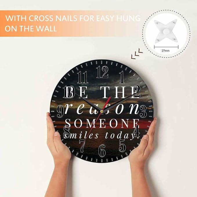 Mxocom Faith Quote Wall Clock Motivational and Inspirational Quote About Life - Image 4