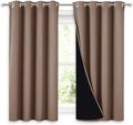 NICETOWN Bedroom Full Blackout Curtain Panels, Super Thick Insulated Window by NICETOWN