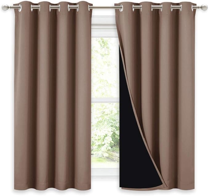 NICETOWN Bedroom Full Blackout Curtain Panels, Super Thick Insulated Window by NICETOWN