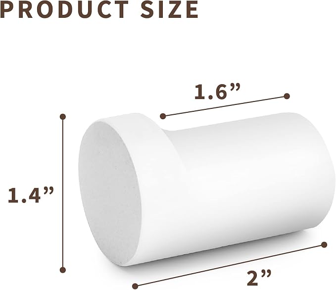 NAUMOO Wooden White Wall Hooks - Image 6