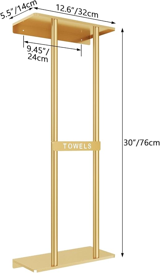 STWWO Bathroom Towel Storage Rack - Image 7