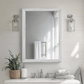 White Wood Effect Framed Wall Mirror, 20x30 Rectangle Mirror, Anti-desilvering by Ultrue