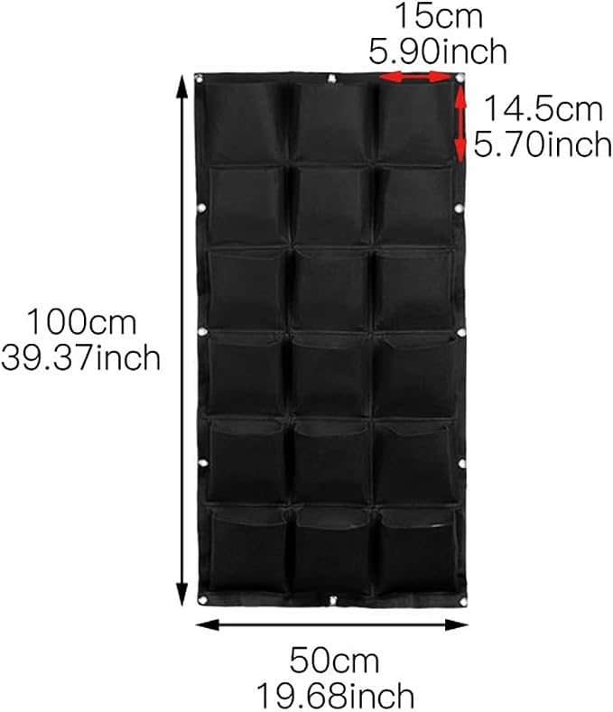WFIST Vertical Hanging Planter Bag, Breathable Felt Wall Garden Planter - Image 2
