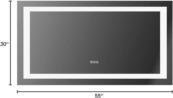 LOAAO 55X30 Inch RGB LED Bathroom Mirror - Image 8