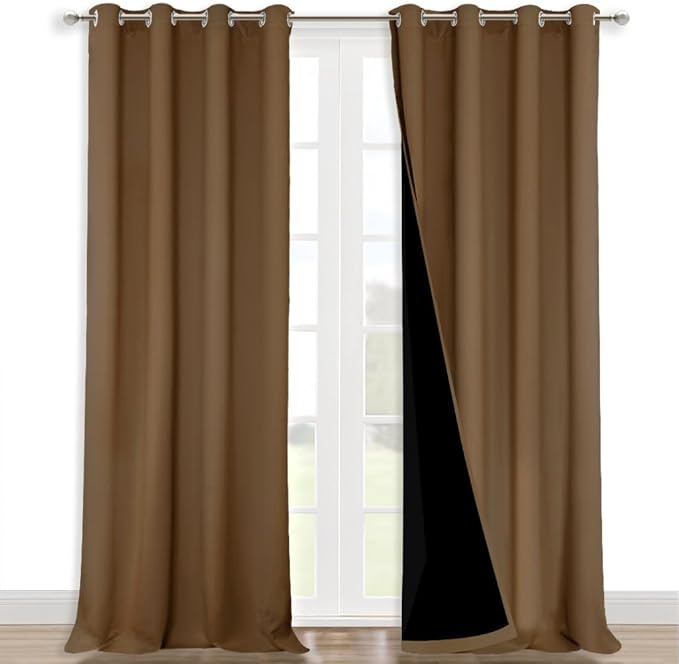 NICETOWN Full Shading Curtains 90" Long 2 Panels Set by NICETOWN