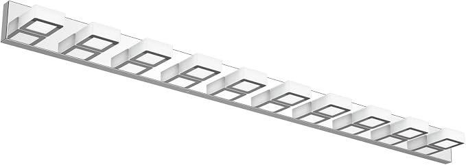 Ralbay 66inch Chrome Bathroom Vanity Lights Stainless Steel Acrylic LED Modern by RalbayLighting