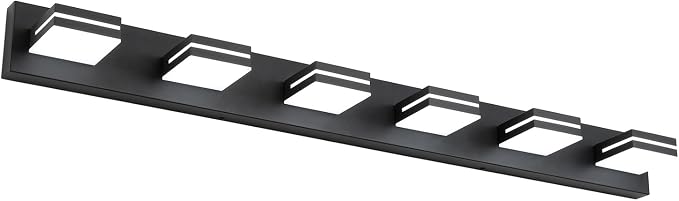 SineRise LED Modern Bathroom Vanity Light Fixtures, Matte Black Modern Acrylic by SINERISELIGHTING