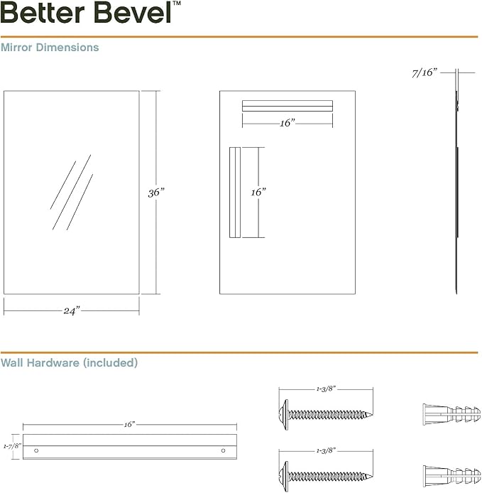 Better Bevel Frameless Rectangle Mirror - Image 5