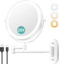 Auxmir 8'' Wall Mounted Lighted Makeup Mirror, 3200mAh Rechargeable by Auxmir