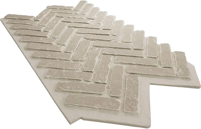 EverStone Herringbone Faux Brick Panel, 46 1/2"W x 25 1/4"H x 1"D, Antique - Image 6