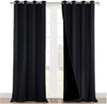 NICETOWN Cold Blocking 100% Blackout Curtains, Durable Black Lined Blackout by NICETOWN
