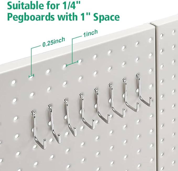 Amazon Basics Rectangular Metal Pegboard Wall Organizer, Tool Storage - Image 2