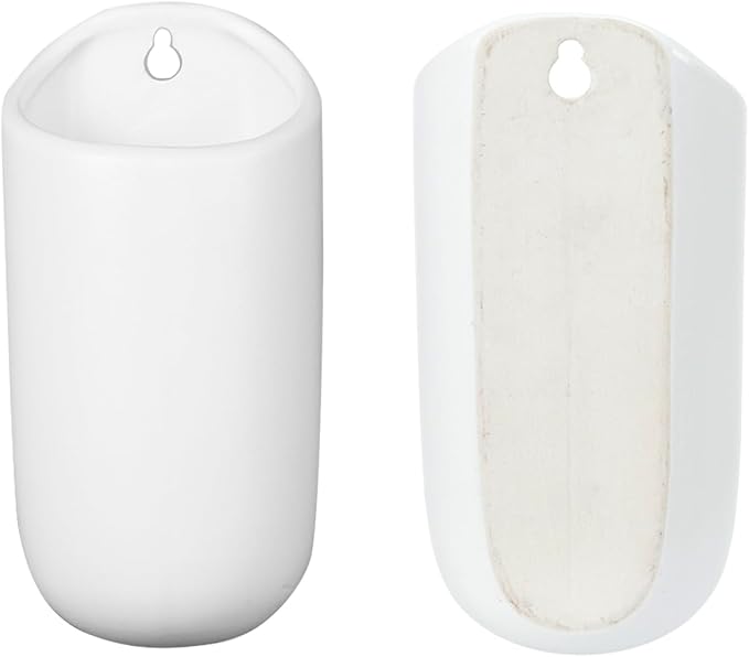 MyGift Set of 4 Mini Matte White Ceramic Indoor Wall Planter, 6 Inch - Image 6