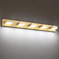 SineRise LED Modern Bathroom Vanity Light Fixtures, Matte Gold Modern Acrylic by SINERISELIGHTING