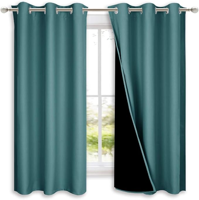 NICETOWN 100% Blackout Short Curtains by NICETOWN