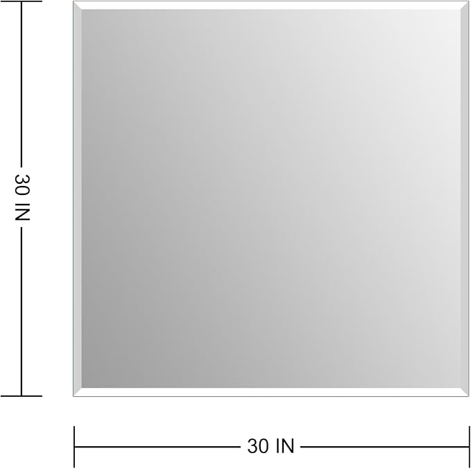 Ruomeng Frameless Mirror for Wall, 30x30 Inch Bathroom Vanity Mirror Farmhouse - Image 4