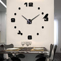 DIY 3D Wall Clock Large Frameless Watch Mirror Surface Wall Art Clock by LOZMOM