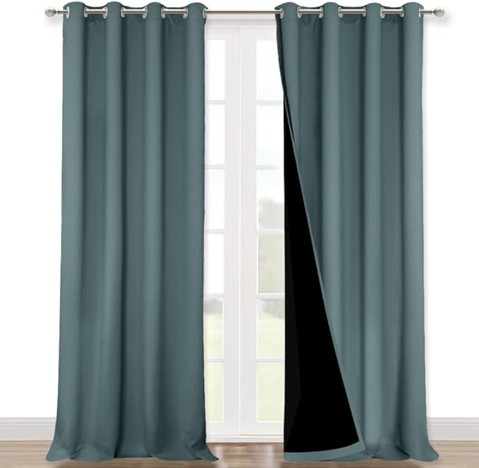 NICETOWN Full Shading Curtains 90" Long 2 Panels Set by NICETOWN