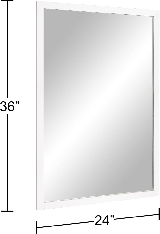 BOMINICA Rectangular Wall Mirror 24” x 36” Bathroom Mirror Framed Wall Mirror - Image 4